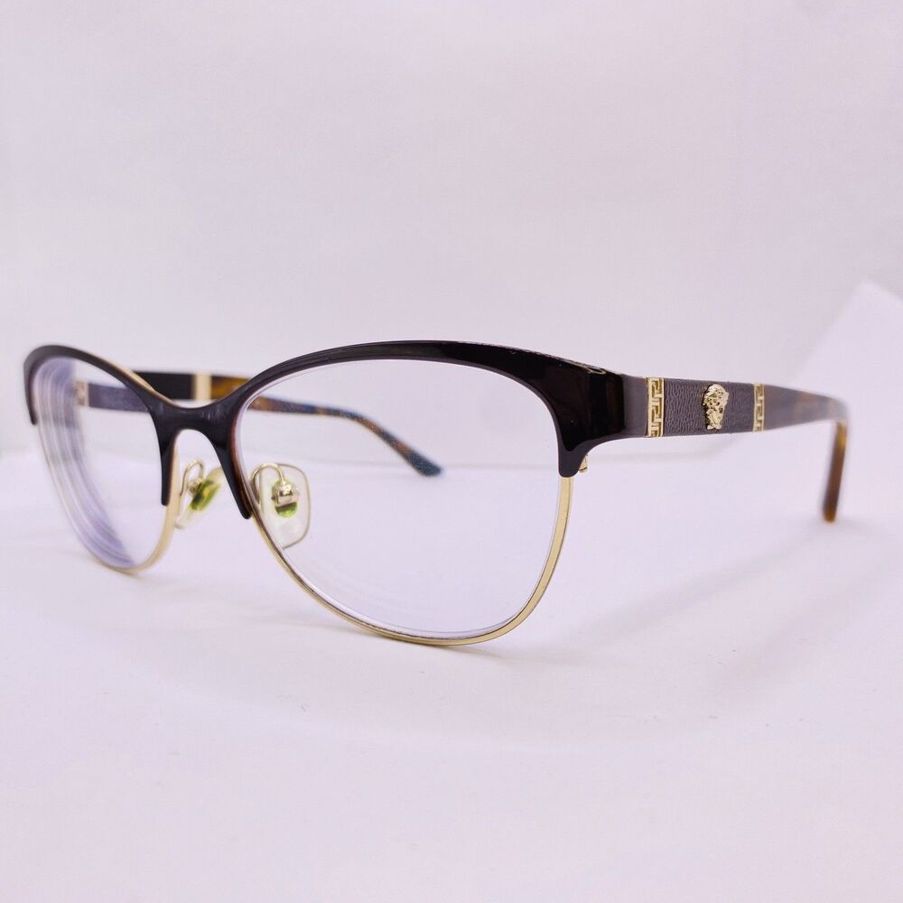 Versace Eyeglasses Frames Authentic Mod 1233-Q 1344 53-17-140 Tortoise Gold